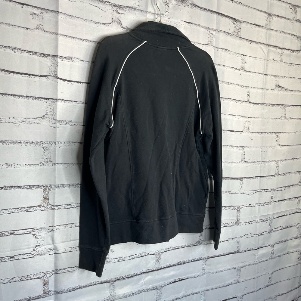 The North Face Women’s XL Fleece Softshell Full-Zip Pullover Jacket Black White - Picture 10 of 14